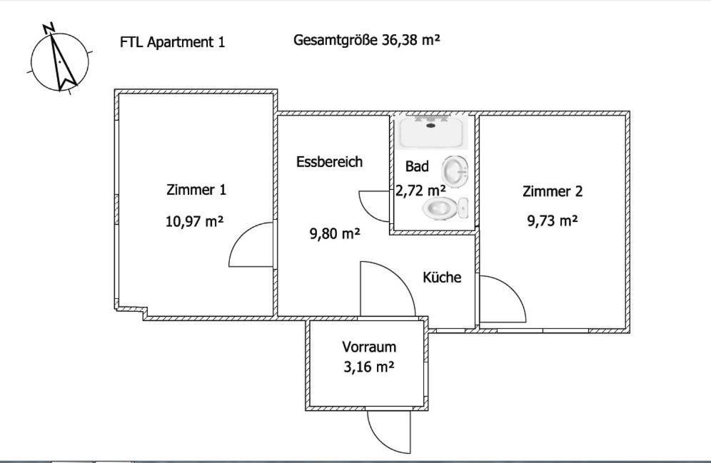 Monteur - Budget Apartments Freital Ruang foto